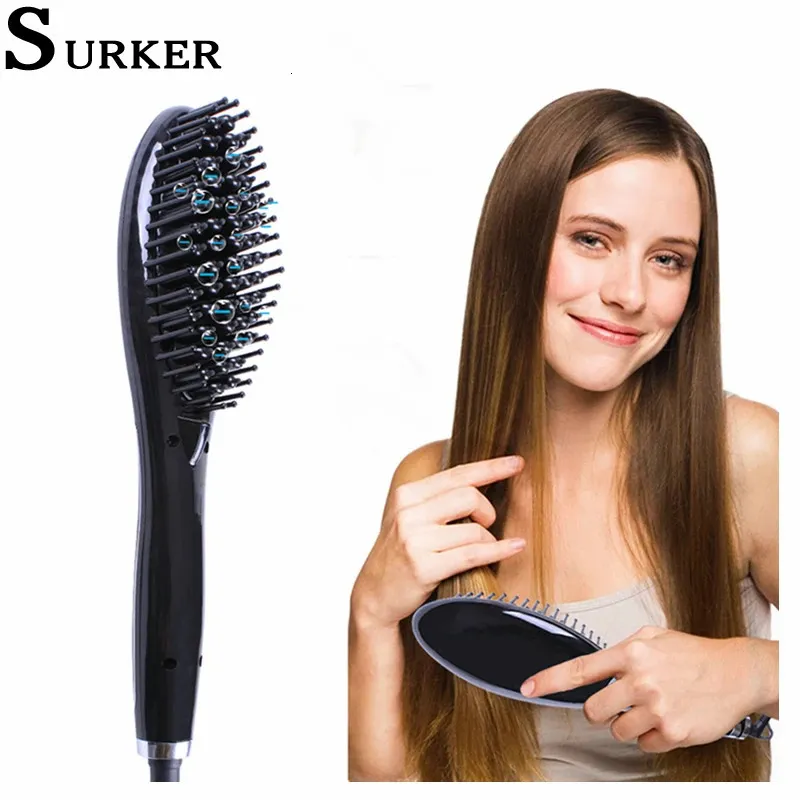 Surker Piastra per capelli multifunzionale Pettine per ferro arricciacapelli Display a LED Piastra per capelli professionale Strumento per lo styling dei capelli per ragazze 240222