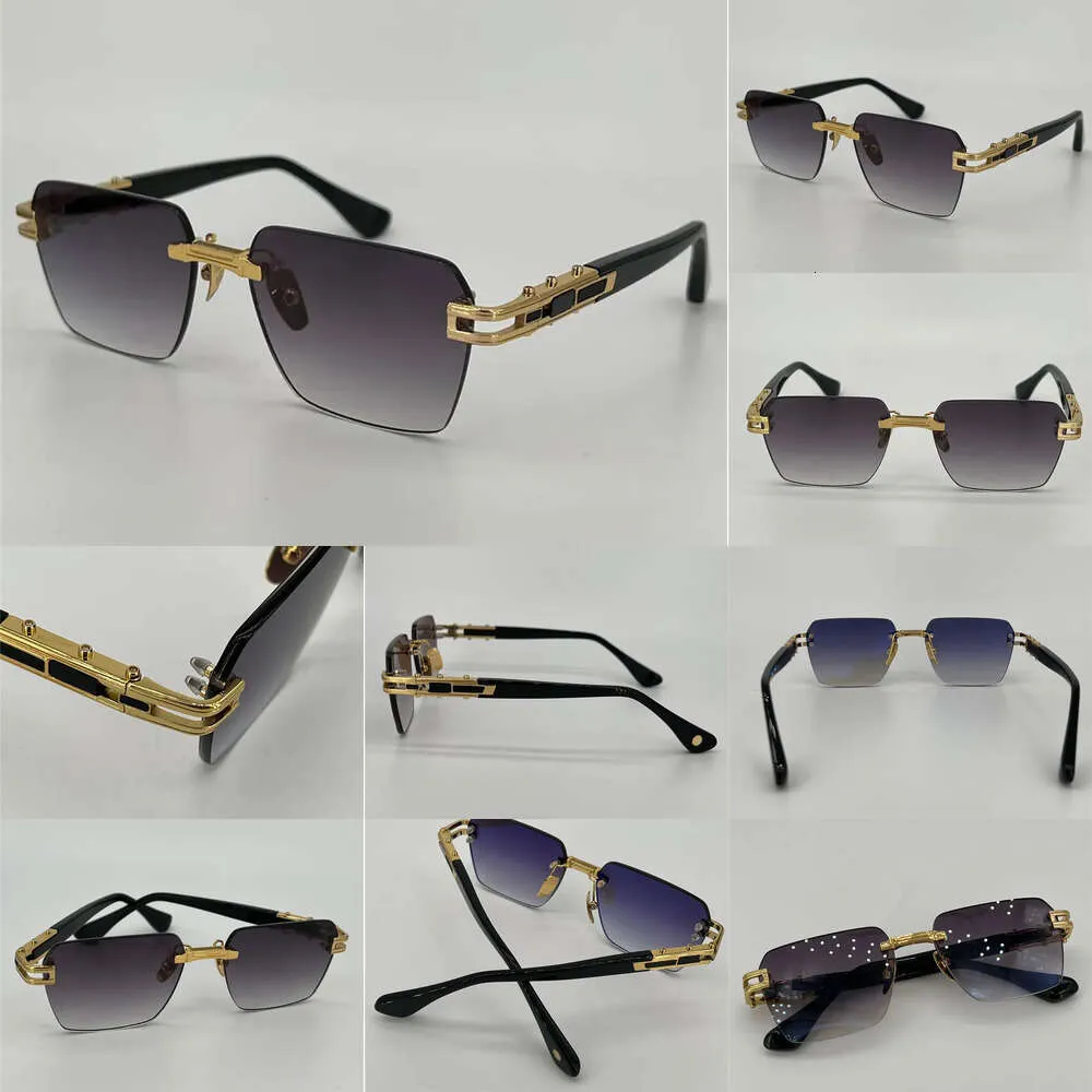 Designer solglasögon för kvinnor och män Summer Meta-Evo One Style Anti-ultraviolet Retro Plate Square Frameless Glasses Random Box DTS 147