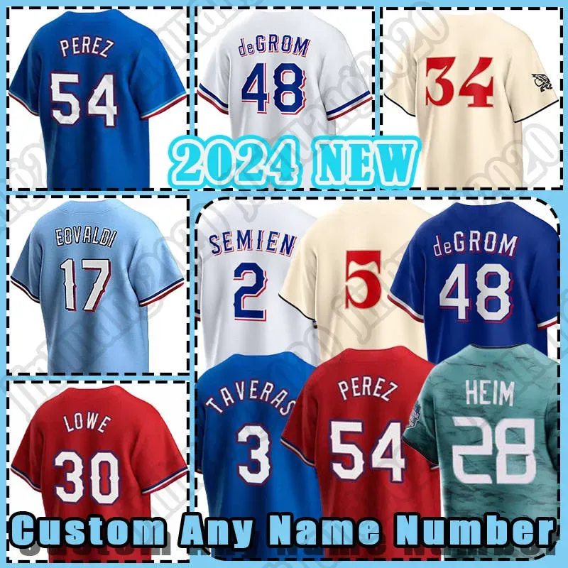 Nolan Ryan Baseball Trikots Rangers Marcus Semien Jon Gray Corey Seager Jacob deGrom Max Scherzer Adolis Garcia Jonah Heim Montgomery Evan Carter Josh Jung Eovaldi