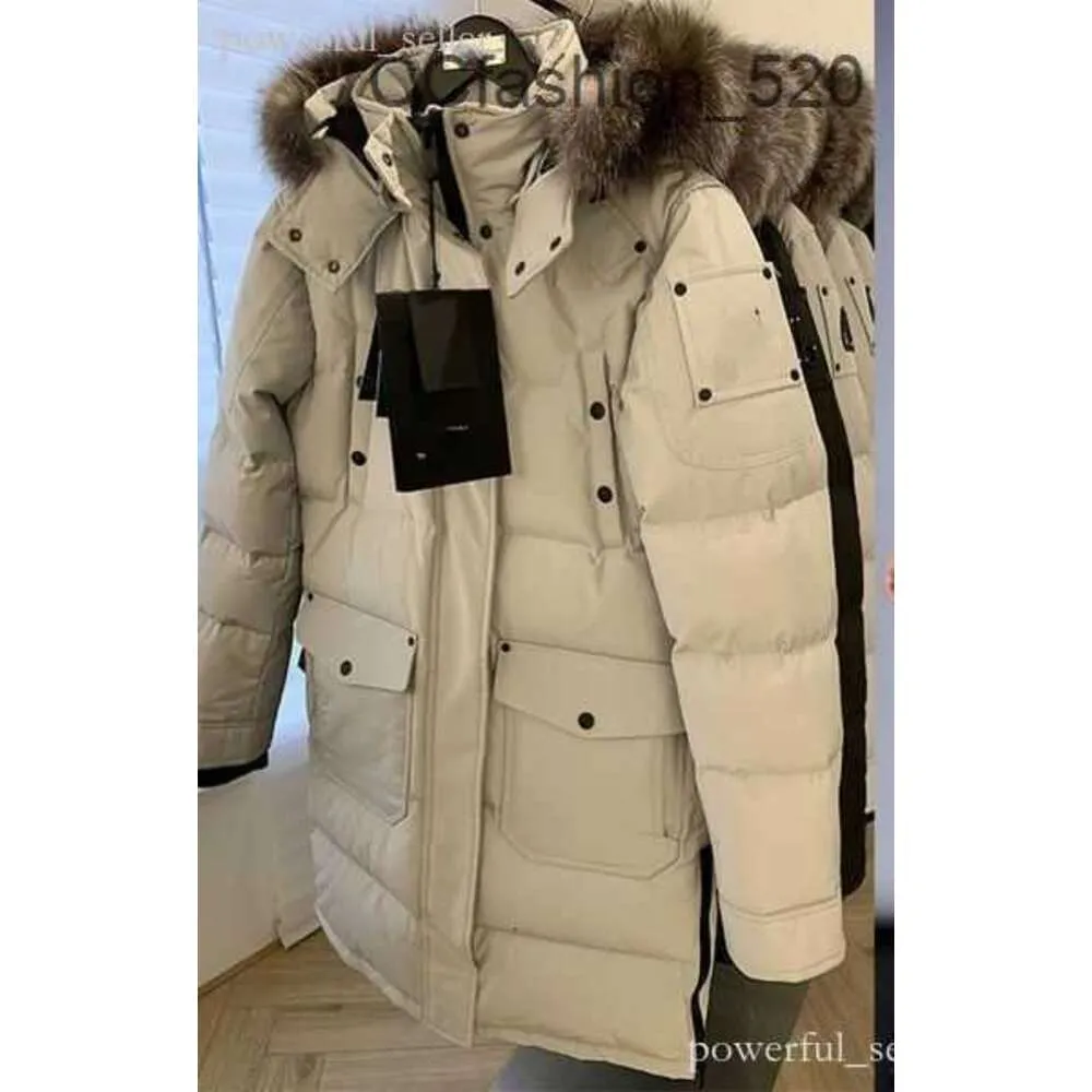 Mooses Knuckle Jacket Donzen bomberjack voor heren Hoge kwaliteit bont Dames Mooses White Fox Down Dames Wit en zwart bont White Duck Donsjack Heren Winterjassen 4518