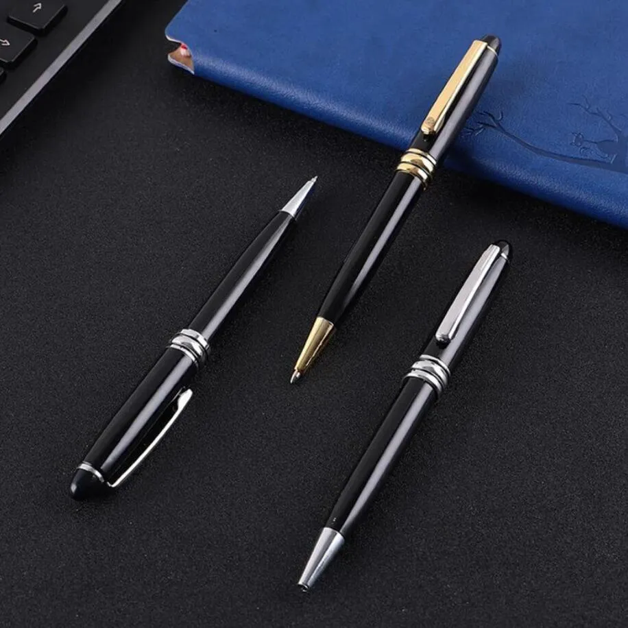 Stylo de signature en métal personnalisé, épaisseur d'écriture de 1.0mm, stylo à bille en métal rechargeable noir, pour femmes d'affaires et hommes, cadeau