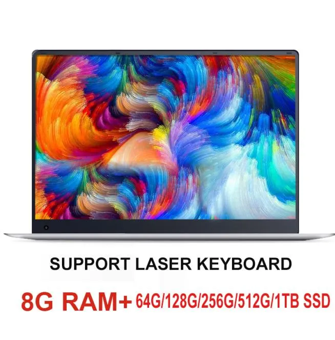 جهاز كمبيوتر محمول للألعاب 156 بوصة مع 8G RAM 1TB 512G 256G 128G 64G SSD ROM ULTRABOOK Intel Quad Windows 10 Notebook Computer4325712