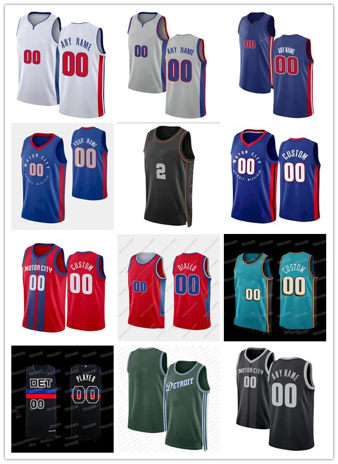 Maillot de basket-ball 2 Cade Cunningham Jaden Ivey Jalen Duren Isaiah Stewart Simone Fontecchio Stanley Umude Shake Milton Troy Brown Jr. Tosan Evbuomwan Mike Muscala bl