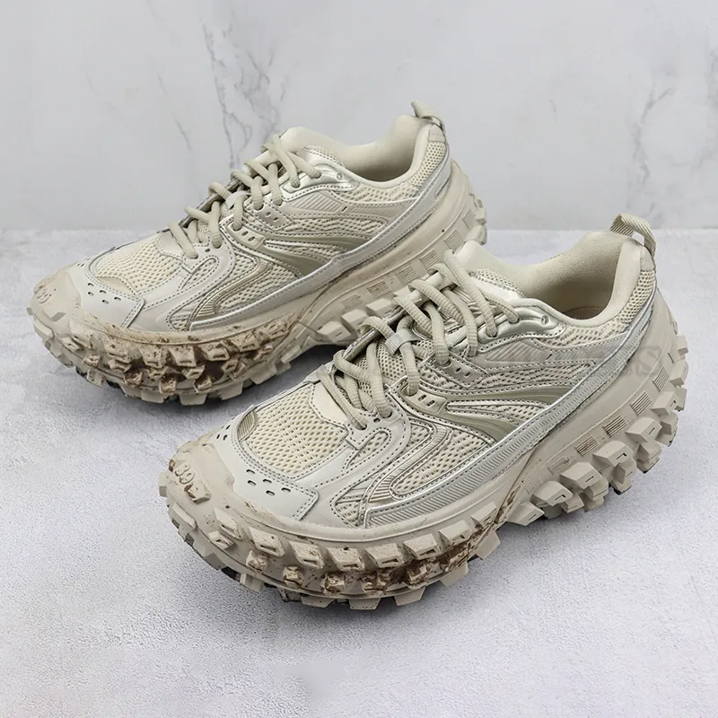 White and Tan Athletic Sneakers with Unique Tread Amazon.com | LBTPK Mens Tennis Shoes Running Sneaker Slip On  main image 4
