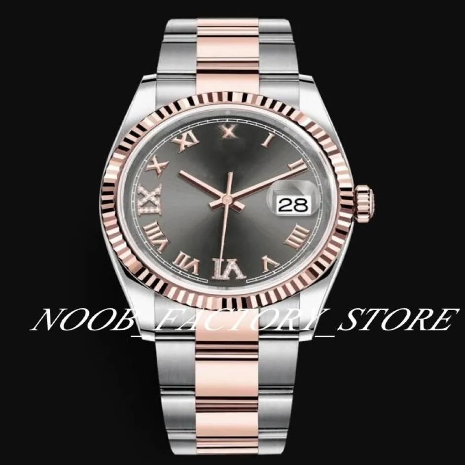 7 modèles de montre d'usine modèle date 36 mm bracelet en acier or rose bicolore 2813 calendrier de mouvement automatique montres cadeaux pour hommes originales 211Y