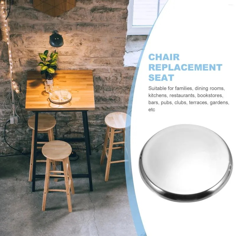Stainless Steel Round bar chairs with backs for Dining Tables and Chounts Replacement Seat Covers and Accessories