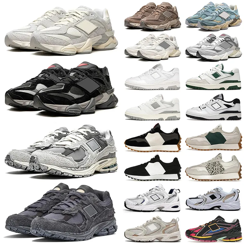 9060 مصمم أحذية الجري 1906r 530 327 الرجال نساء 9060S Sea Salt White Rain Cloud Gray 1906d Neon Nights 2002r Pack 550 White Green Mens Sneakers