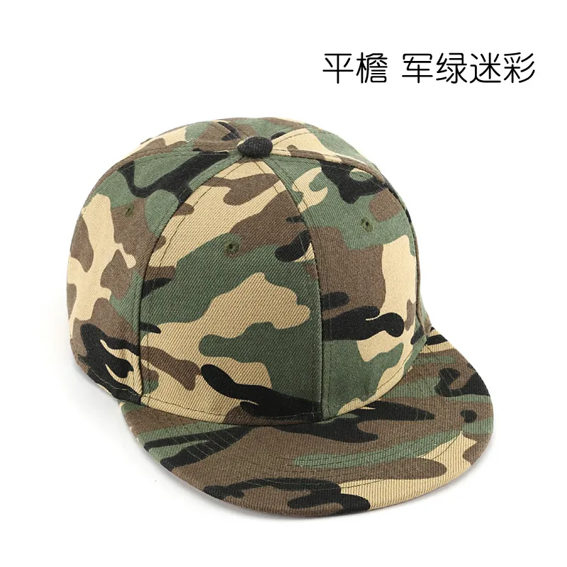 2024 Hot Sellig Football Professional Soccer Short Brim Camouflage Flat Brim Solid Color Light Board Baseball Cap Korean Style Japanese Styl