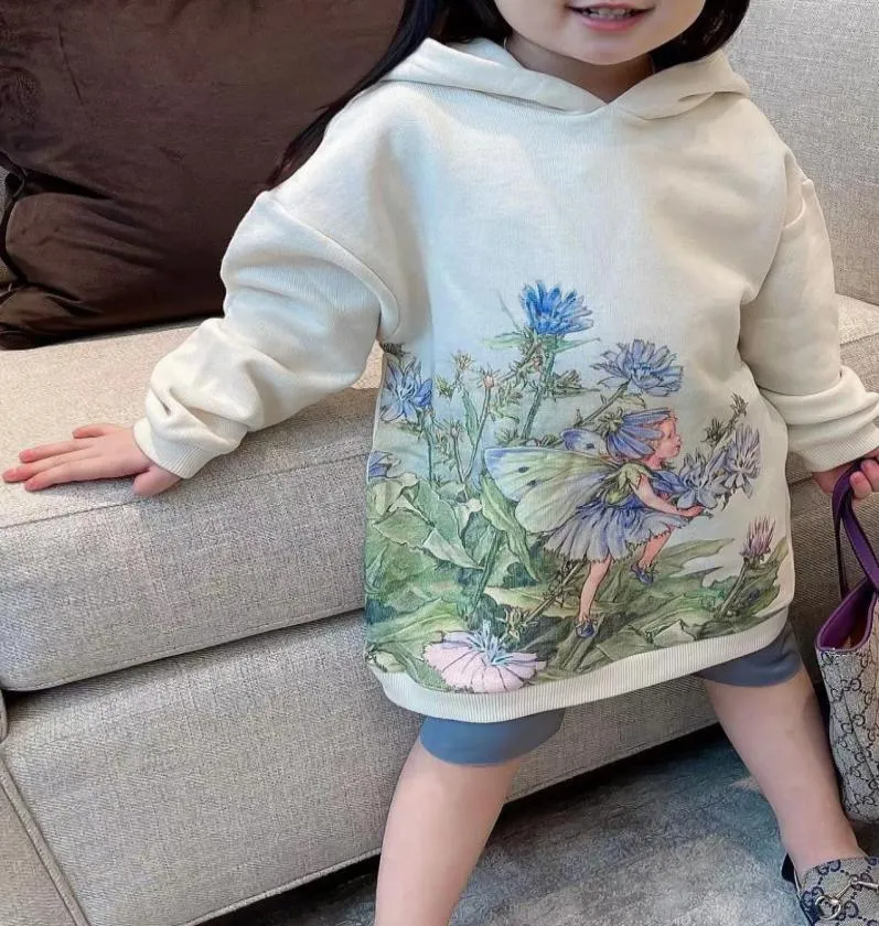 Nuevas sudaderas con capucha de otoño y primavera de alta calidad para niñas pequeñas, prendas de vestir exteriores para niños, camisetas para bebés, sudaderas de manga larga para niñas 1753913