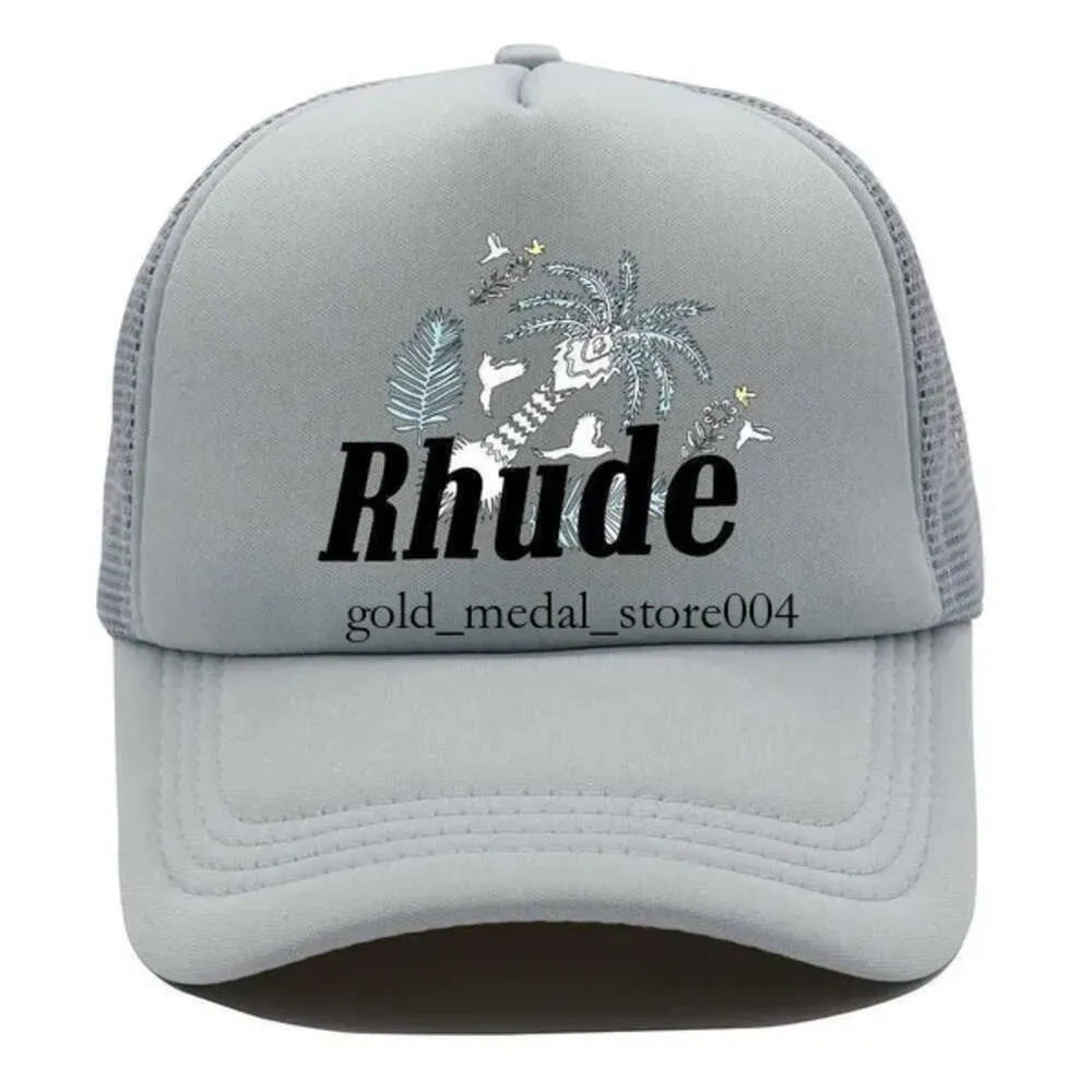 RHUDE HATグリーンメッシュパッチワーク野球帽子男性女性刺繍ユニセックスRHUDEコレクションカジュアルトラックハット調整可能なRHUDEボンネットRHUDE 985