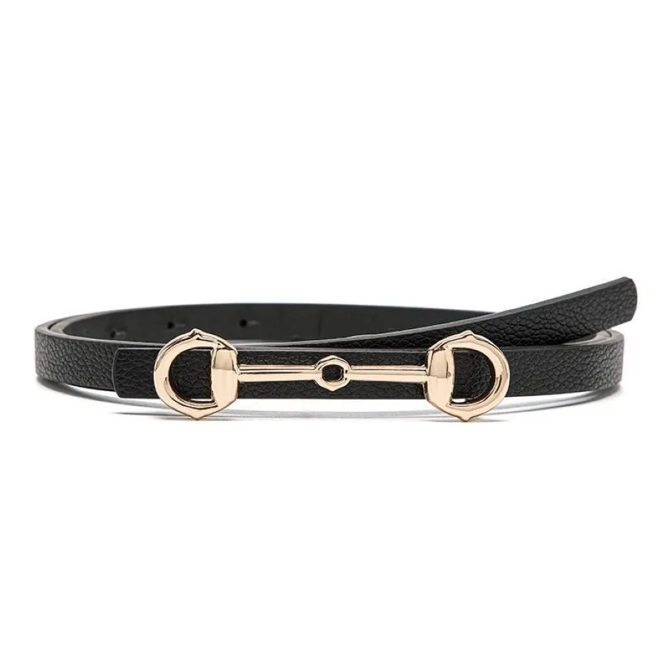 Riemen IORSEBIT Gouden Gesp Riem Vrouwen Mode Dunne Pu Vrouwelijke Jeans Jurk Brand Design Tailleband 20223128