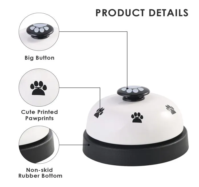 High Quality 2 Styles Creative Dog Pet Training Bell Puppy Pet Trainer Dog Cat Door Bell Pet Training Supplies Dog Training Obedie3303604