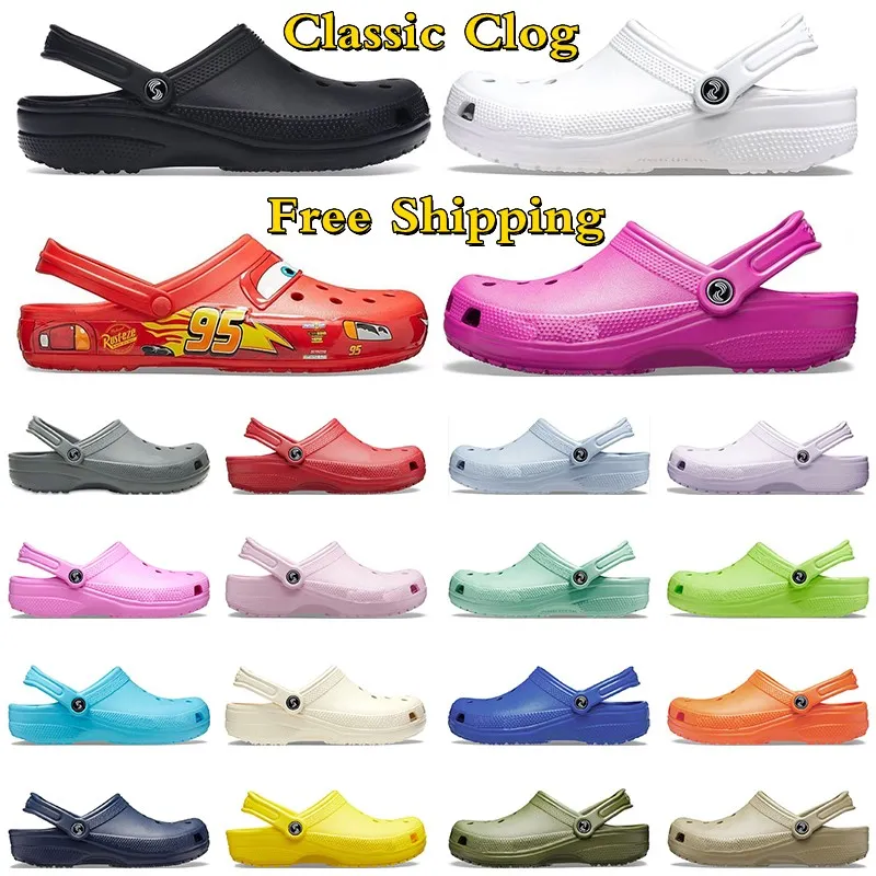 Croc Classic Clog Designer Sandaler Mens Dam Sandal Summer Beach Slippers Waterproof Slides Black White Nursing Hospital Kids Men Slipper Outdoor Shoes