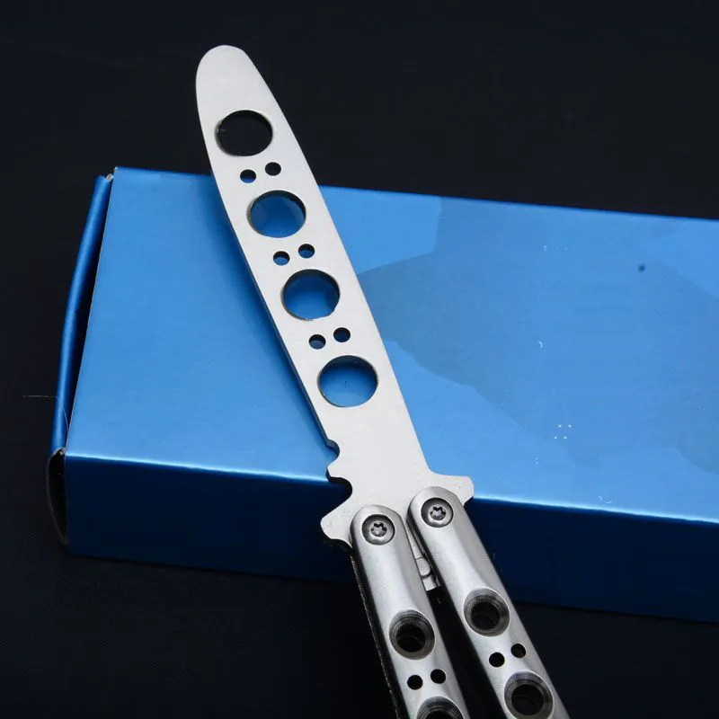 BM Knife BM40 40 42 Trainer Blade Butterfly Knife Bushing System Solid Milled Skeletonized Red Färdiga bussningssystem Taktiska knivar