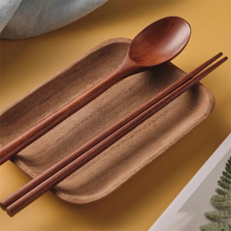 Korean Japanese cuisine spoons chopsticks tableware wooden spoons bento chopsticks outdoor picnic portable 3 piece set of tablewareLT783