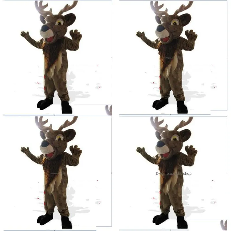 Mascot Costumes Elk Costume Suit Gra Gra Fancy Dress Fits Odzież Reklama Promocja Karnawał Halloween postać adt drop dhwa2