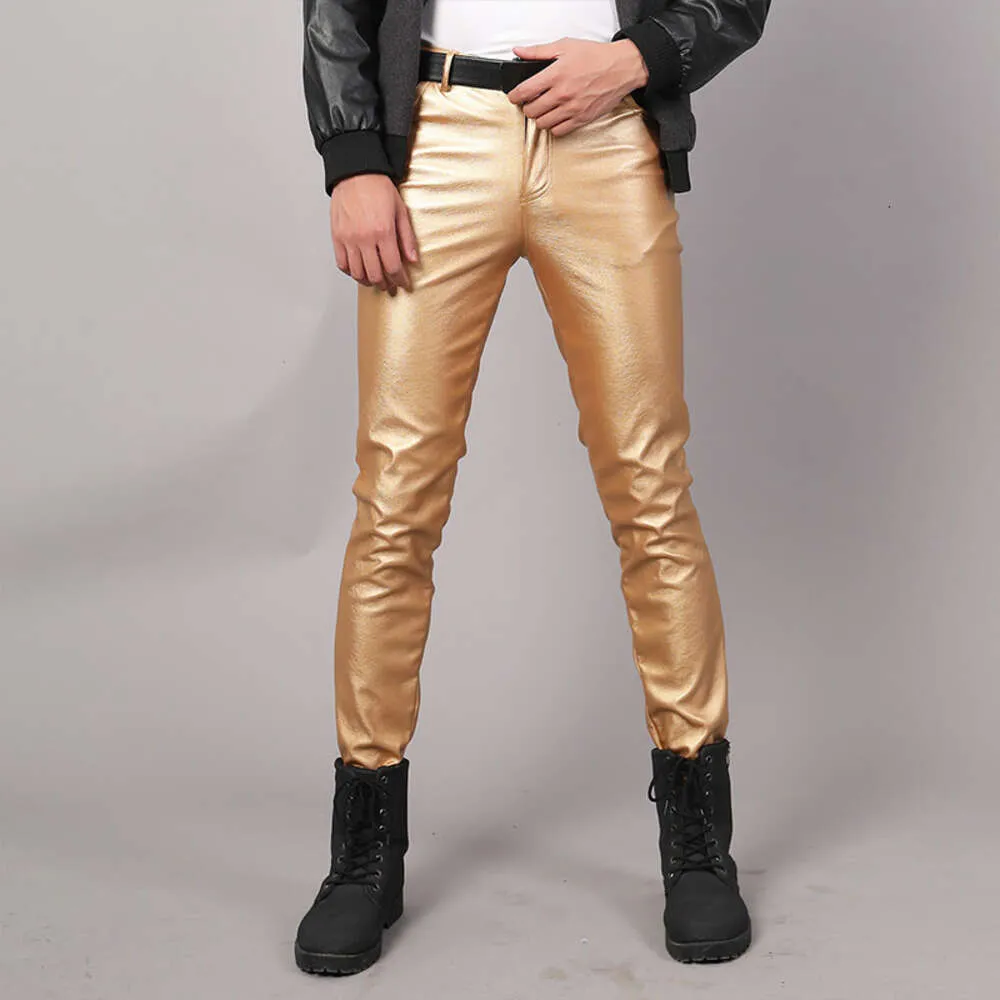 Nouveau Punk européen et américain surdimensionné hommes ajustement serré élastique jeunesse taille basse Performance personnalisée pantalons en cuir décontractés tendance