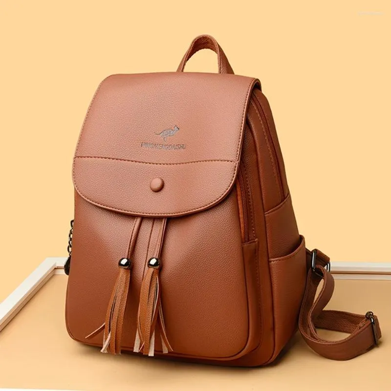 Mochilas Escolares Mochilas De Moda Para Mujer Mochilas De Cuero Suave De Alta Calidad Para Adolescentes Bolsa De Viaje Con Capacidad Para Ninas De 23 32 DHgate