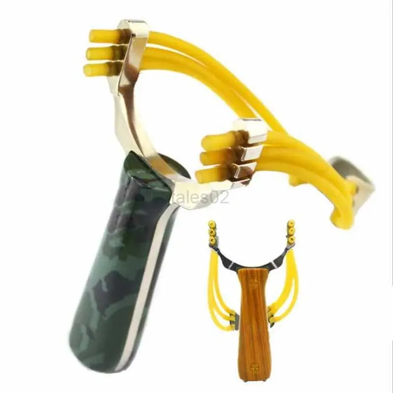 Hunting Slingshots Professional Hunting Shooting Aluminum Slingshot Camouflage Bow With Rubber Band Does Not Hurt Outdoor Game Toys 2019 New YQ240226