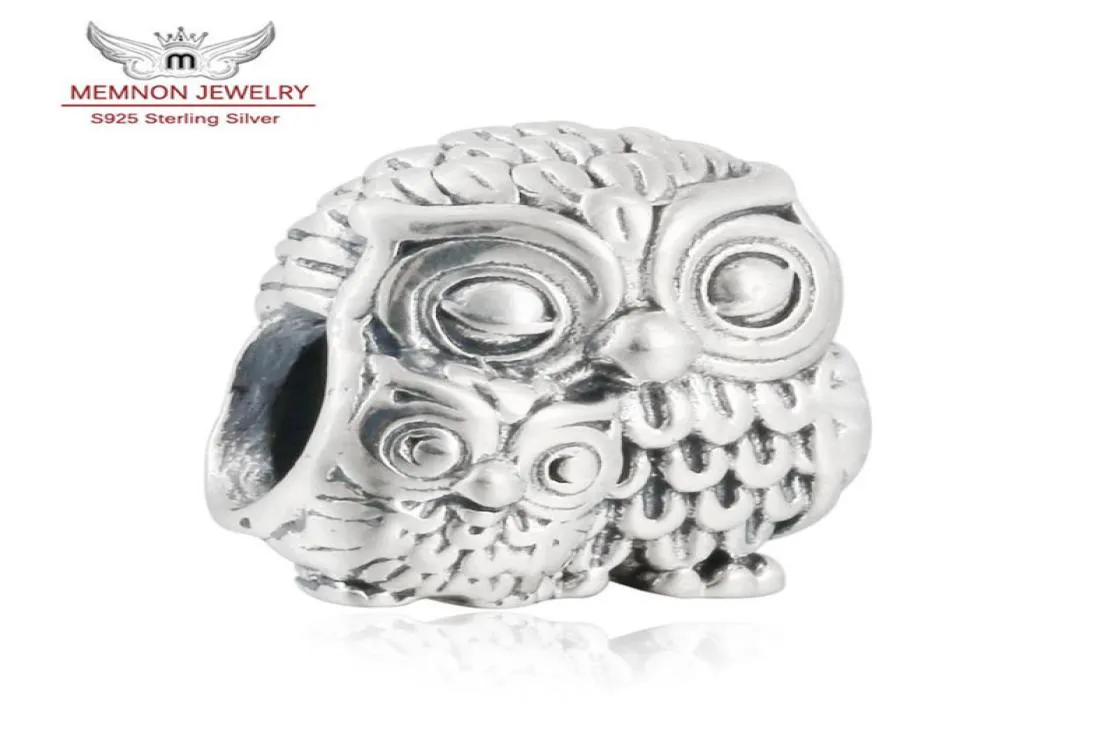 Memnon gioielli 2016 autunno nuovo affascinante gufo famiglia fascino braccialetti adatti fai da te 925 sterling silver perline animali per la creazione di gioielli BE3992719021