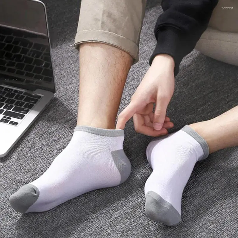 Мужские носки мягкие дышащие противоскользящие беговые носки с низким вырезом, 12 пар одинаковых по цвету унисекс, с высокой эластичностью