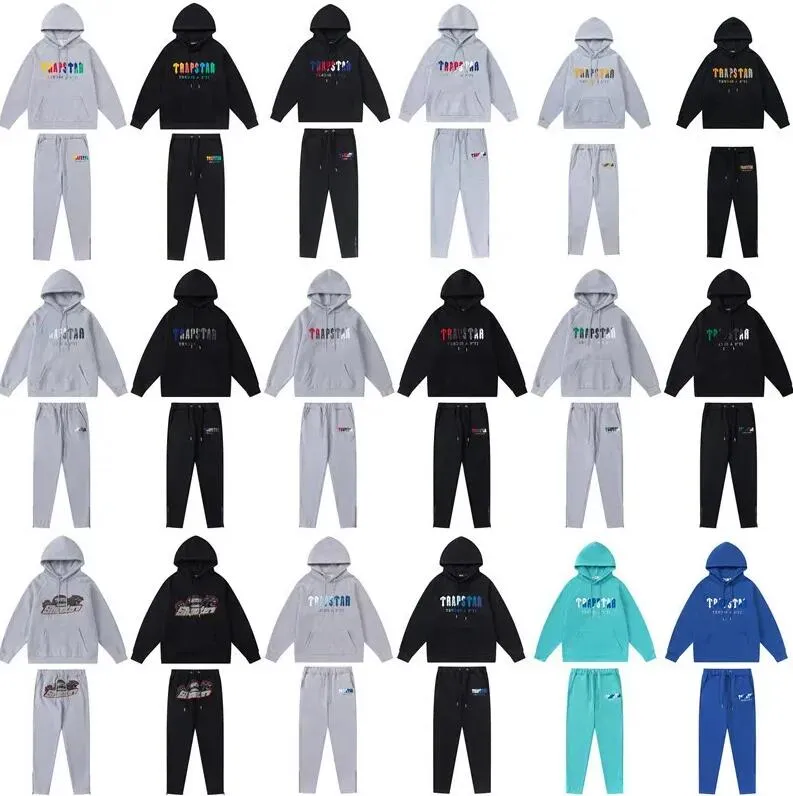 Mens Hoodies Sweatshirts 2023SS Tracksuits 캐주얼 고품질 자수 남성 여성 Hoodie Trapstar London Shooter Hooded Tracksuit 디자이너 스포츠웨어