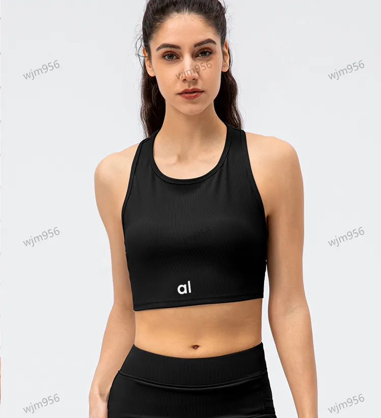 AL0 LL Align Tank Top U Bra Yoga Outfit Women Summer Sexy T Shirt Solid Crop Tops Sleeveless Fashion Vest Seamless Ribbed Real lingerie Ninth awkward ninth sports bras