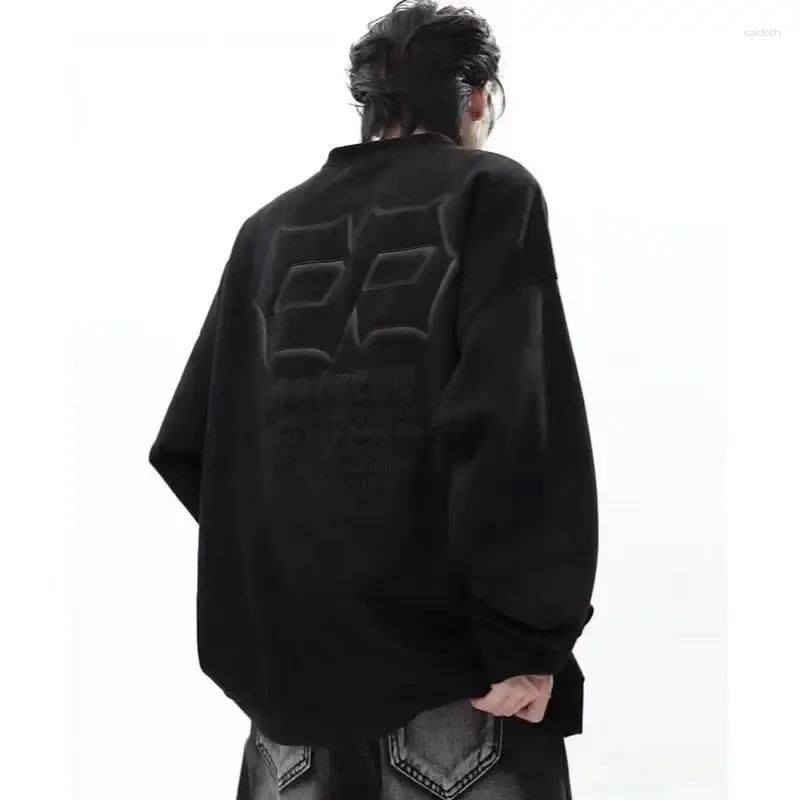 Felpe con cappuccio da uomo Felpa con cappuccio stampata personalizzata retrò americana Moda Uomini e donne coreani Street Y2K Loose Simple Art Super Dalian