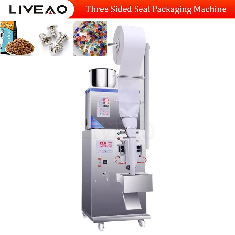 Machine d'emballage commerciale pour pochettes de collations, Machine de scellage de remplissage multifonctionnelle pour biscuits, chocolat, cacahuètes, pop-corn