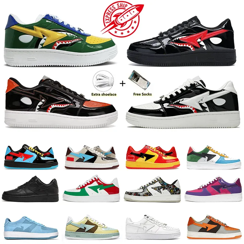 2024 Nouveau Designer Casual Chaussures Sk8 Low pour Hommes Femmes Baskets Pastel Bleu Camo Noir Vert Requin Combo Violet Venom Formateurs Tenue Quotidienne Taille 36-45