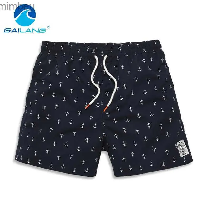 Mäns shorts Gailang Brand Men Beach Shorts Board Trunks Shorts Casual Quick Torking Manlig badkläder Baddräkter Bermuda Casual Active Sweatpants 240226