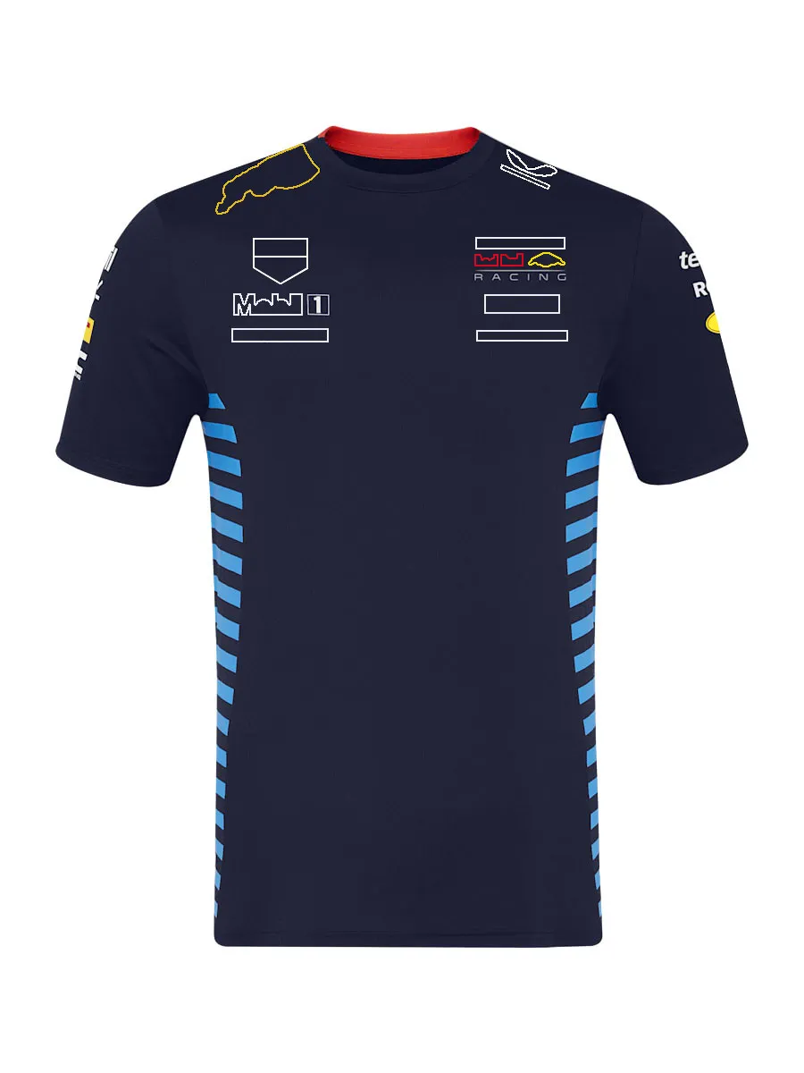 T-shirts masculins 2024 F1 Racing Team T-shirt Formule 1 Polo Polo T-shirt Mens Racing Vêtement