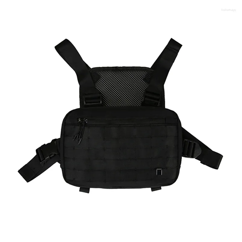 Midjesäckar Streetwear Chest Rig Bag Unisex Fashion Hip-Hop Women Tactical Vest Strap Pack Belt HW752