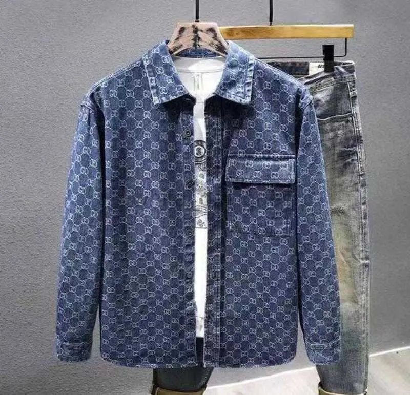 Casacos masculinos novo designer jaquetas de grandes dimensões denim camisas oversize mangas compridas vestido camisa para homem roupas casuais casacos outerwear