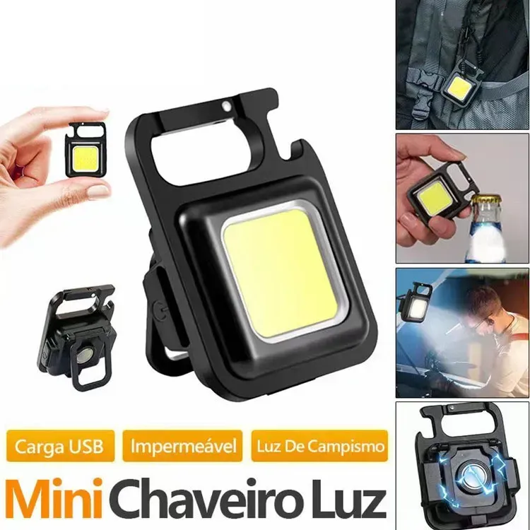 Partihandel USB Mini KeyChain Light Cob Work Light Car Repair Light Hushållens akut nattljus