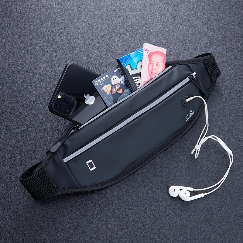 Bags QUESHARK Sports Waist Bag Running Mobile Phone Bag Men Women Waterproof Invisible Pouch Gym Sports Bags Jogging Belt Waist Pack