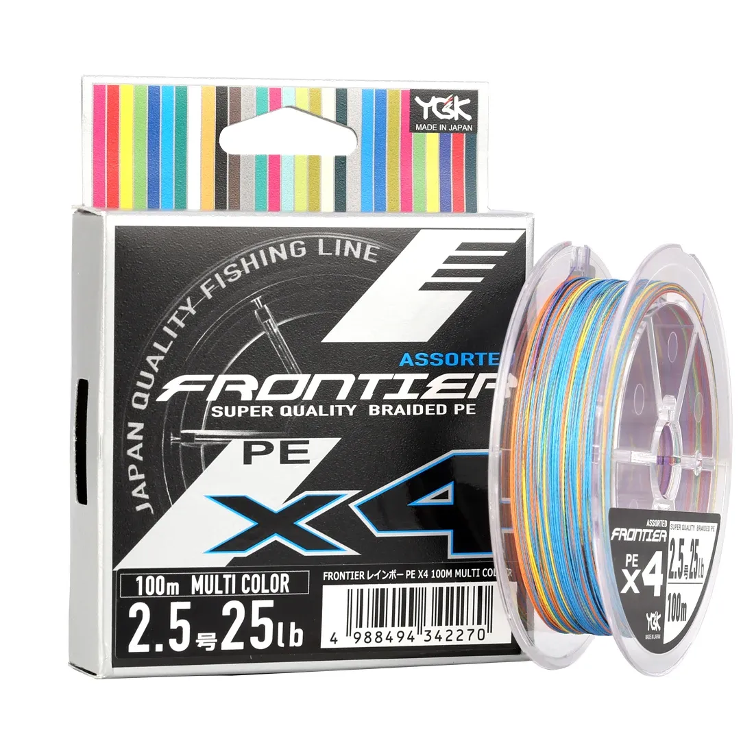 Linjer 2020 YGK Frontier X4 flätad fiskelinje 100m Super Strong Multifilament PE Line 4 Strands Japan 8lb 15lb 20lb 30 kg