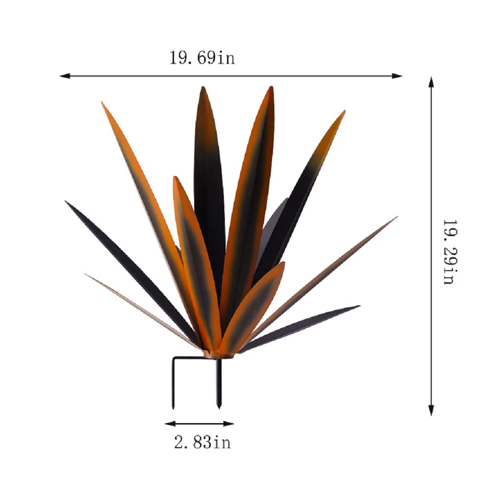 Décoration De Jardin En Métal, Agave, Sculpture Rustique En Métal, Statue De Jardin Rustique, 65 Cm, 9 Feuilles Label - Jardin