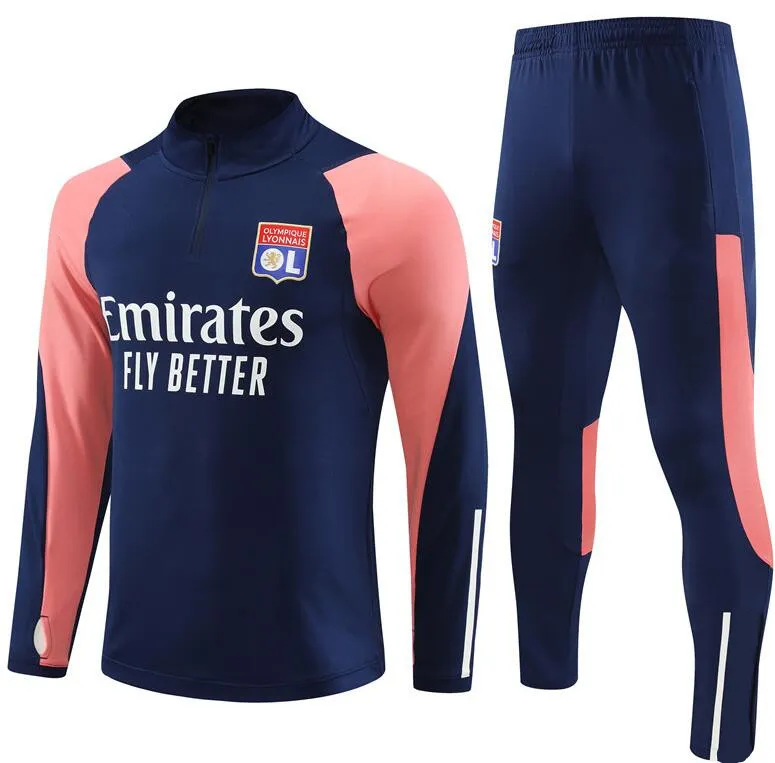 Lyon Yupoo Tracksuit Soccer 2023 Mens And Kids Lyonnais Survetement, L