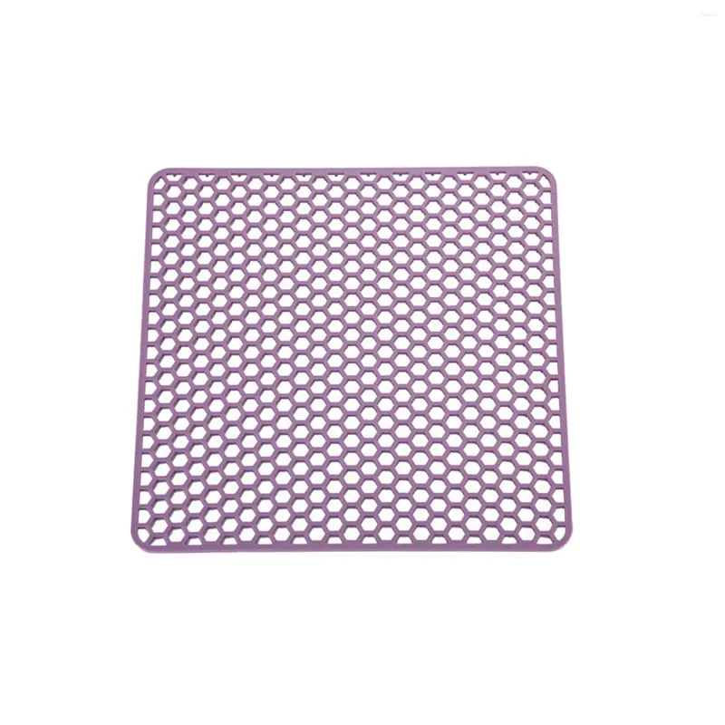 Tapis de table résistant à la chaleur en nid d'abeille, doublure de tapis d'évier, séchage de vaisselle solide, grille de cuisine en Silicone souple, set de table isolé, vaisselle