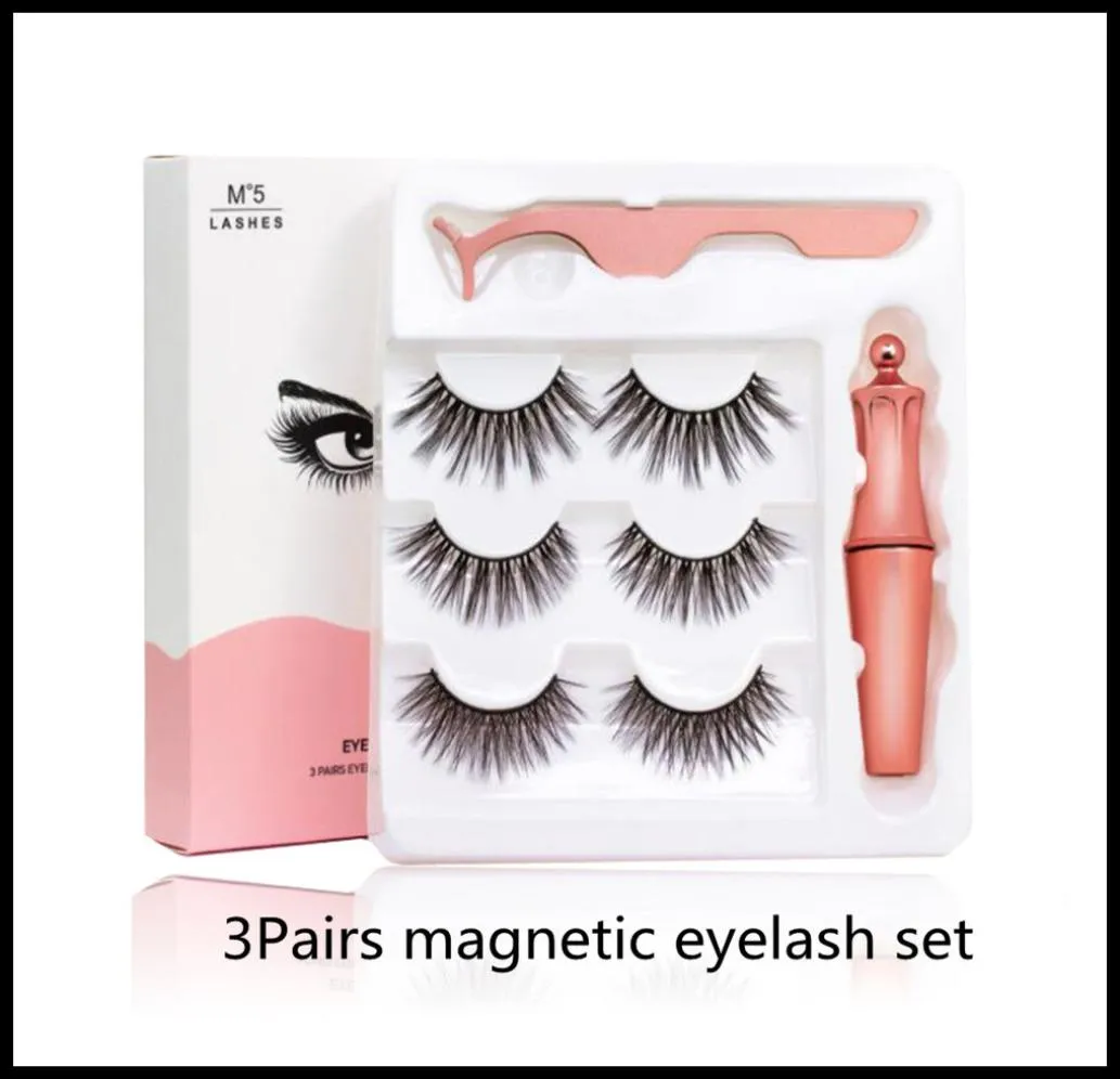 EPACK cils magnétiques avec eye-liner et pince à épiler 3 paires 5 ensemble de maquillage eye-liner liquide magnétique réutilisable sans colle nécessaire 9965241