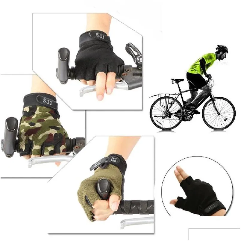 Guantes deportivos para hombre al aire libre Handschuhe Running Senderismo Fitness sin dedos Ciclismo Guante Bicicleta 2 colores Drop Entrega al aire libre Athlet DH2OW