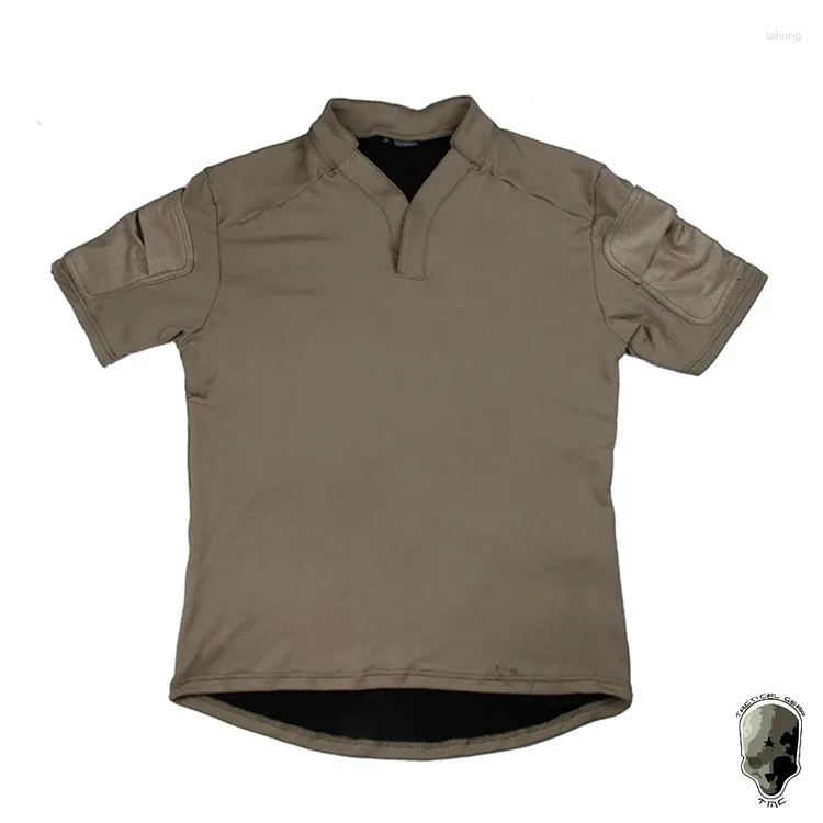 Jaktjackor Spring och Summer Men's Short Sleeve T-shirt V-Neck Tactical Top Single Guide Speed ​​Dry Elastic Fabric TMC3409