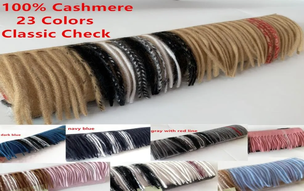 Gåva 2019 mode vinter unisex topp 100 kashmir halsduk för män och kvinnor klassiska check filt halsdukar pashmina designer sjal an5440300