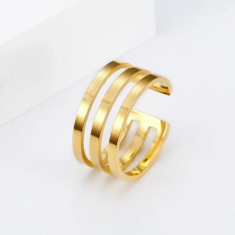 Clusterringen RVS verstelbare ring opening sluiting vinger sieraden verloving voor mannen vrouwen cadeau