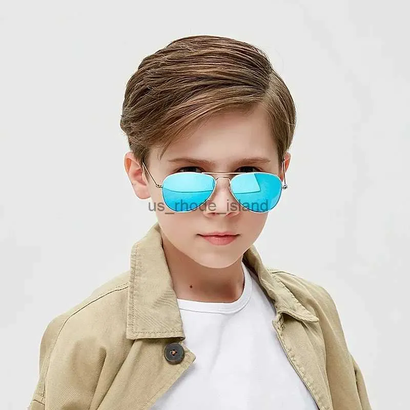 Sunglasses Frames Gafas De Sol Retro Luxury Kids Sunglasses UV400 Eye Protection Children Outdoor Riding Sun Glasses Shades for Boys Girls