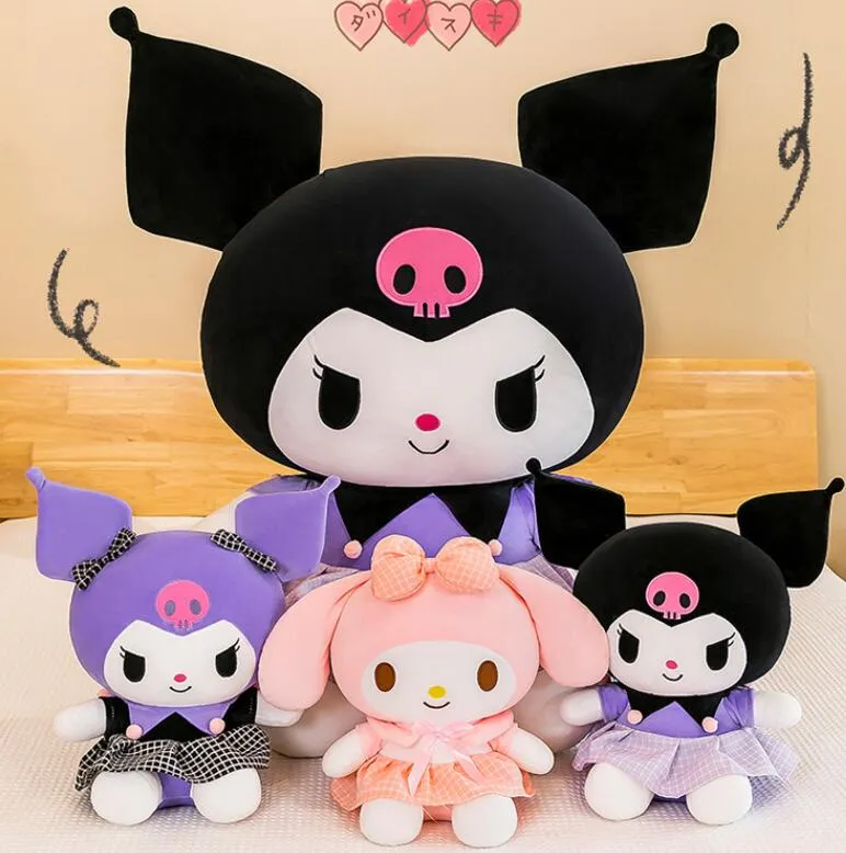 Wholesale of new Sanrio Kuromi doll plush toy cartoon Meredith doll pillow gifts