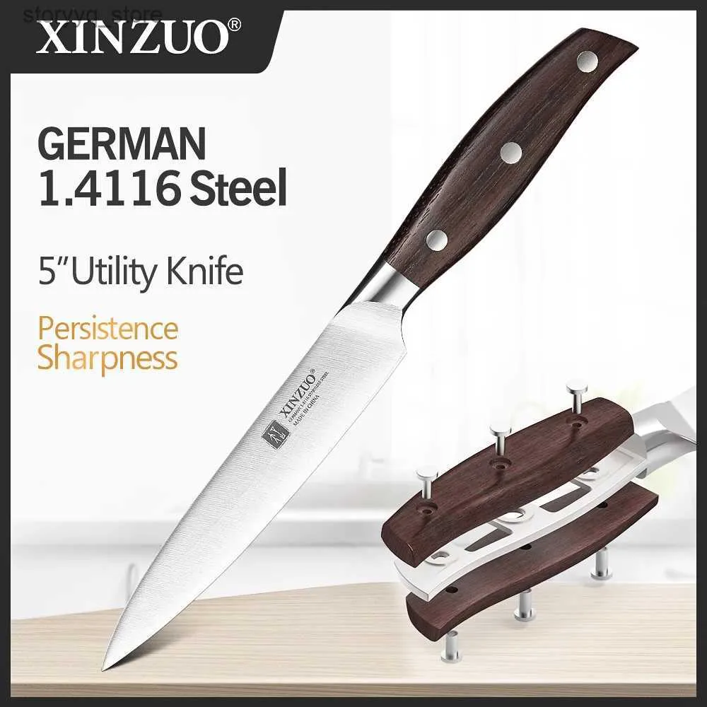 Coltelli da cucina XINZUO Germania 1.4116 Acciaio 5 Coltello multifunzionale per sbucciare Coltello da cucina in acciaio affilato Mannaia per affettare Coltelli multiuso Q240226