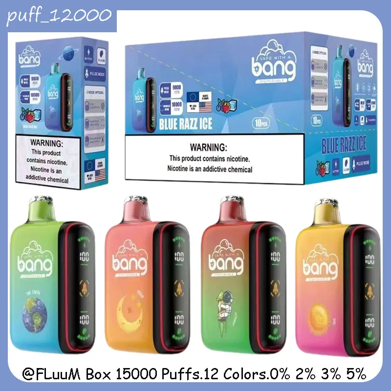 Bang 9000 sbuffi-18000 set di vaporizzatore grande vaporizzatore a vaporizzazione a vaporizzatura a vetrina a venatura a venatura a vena batteria ricaricabile da 9k bumps da 18k bumps da 18k bumps vaper due modalità