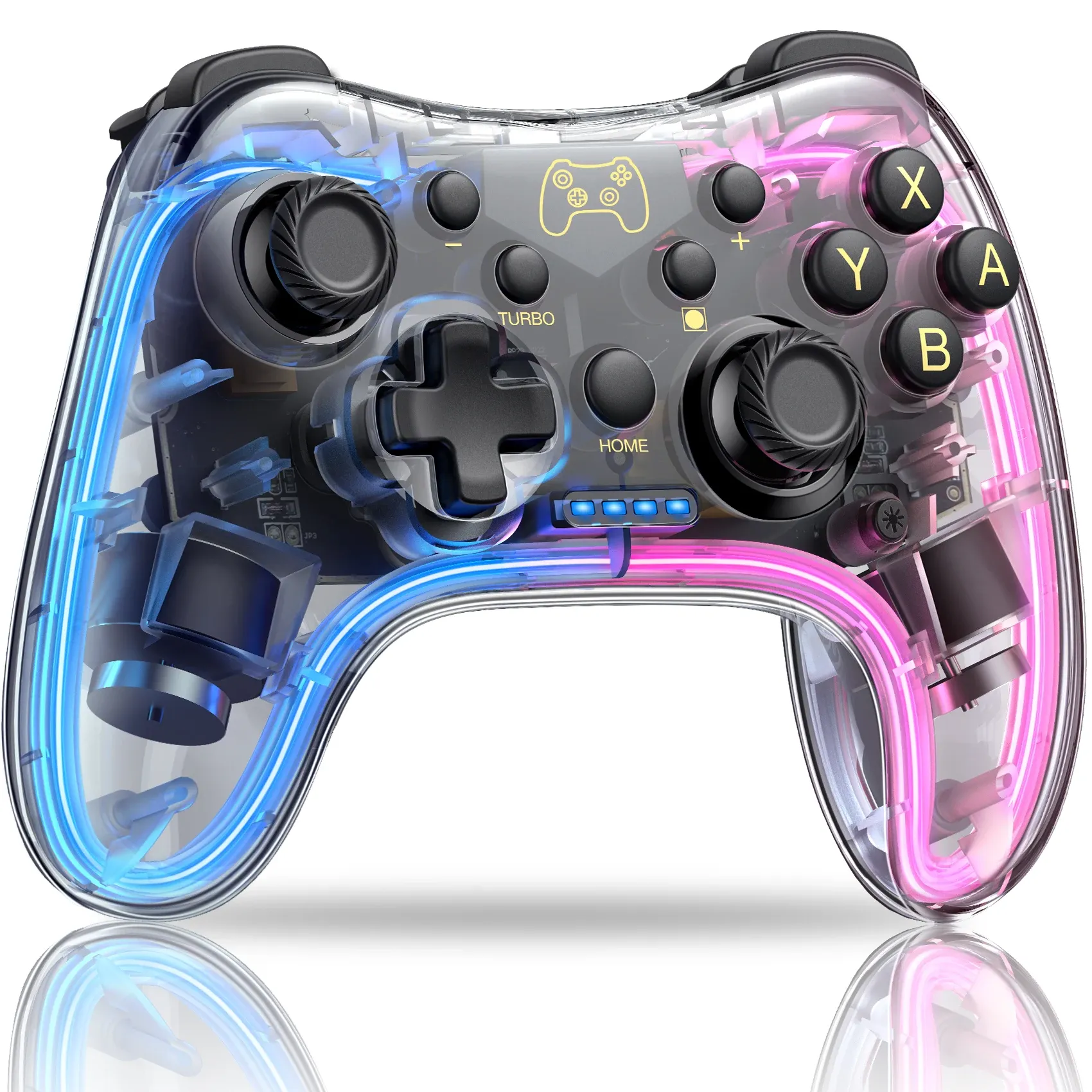 Manettes de jeu vidéo Manettes de jeu RGB Wireless Pro Controller Compatible Nintendo Switch/Switch Lite/Switch OLED/Android/IOS/Windows PC/Mobile